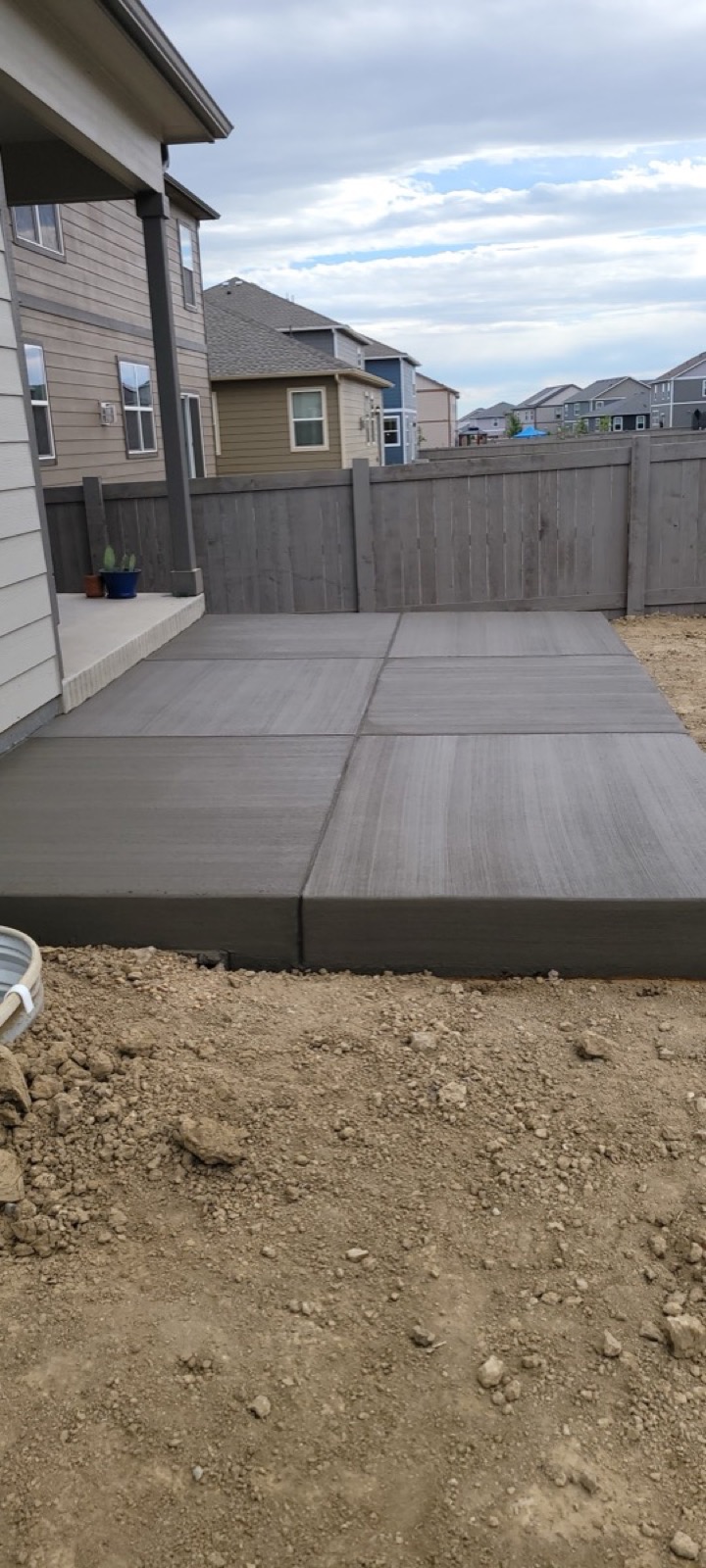 New Concrete Patio Installation